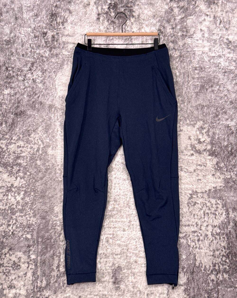Nike Pro Capra Fleece Pants Medium Mens Dark Blue